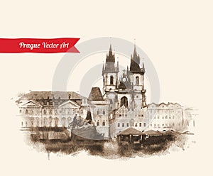 Old Prague view photo