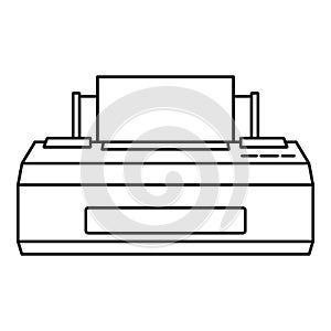 Old printer icon, outline style