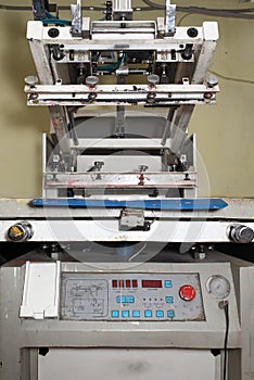 Old printing machine for serigraphy