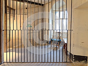 Old prison cell in oxford castle prison, oxford, england