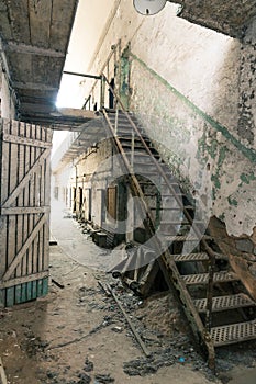 Old prison corridor