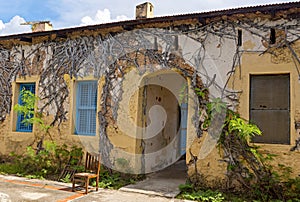 The old prison courtyard on Prison Island, Zanzibar, Tanzania.