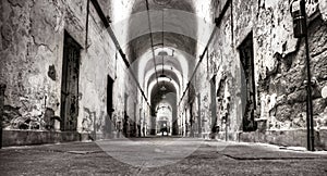 Old prison hallway