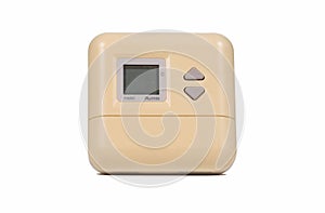 Old programmable thermostat for setting the room temperature