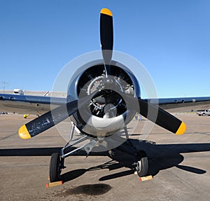 Old propeller airplane