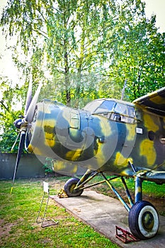 Old propeller airplane