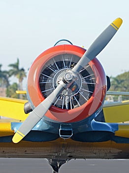 Old propeller airplane