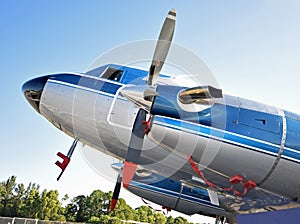 Old propeller airplane