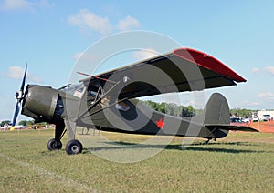 Old propeller airplane