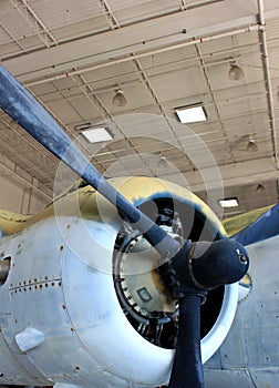 Old propeller plane engine