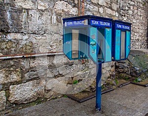 Old public phone booths