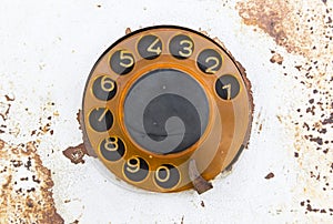 Old public rotary phone
