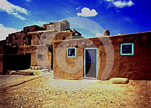 Old Pueblo Building at Taos New Mexico