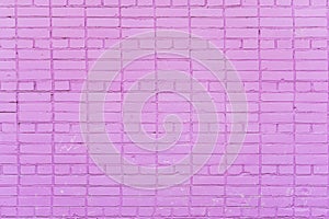 Old purple pink violet color paint brick wall texture, abstract background