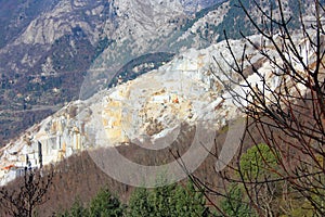 Old quarries of marble extraction
