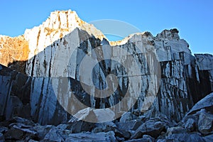 Old quarries of marble extraction