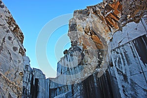 Old quarries of marble extraction