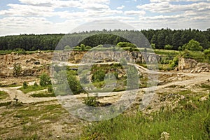 Old quarry in Jozefow. Poland photo