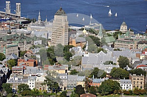 Old Quebec City aerial view, Canada