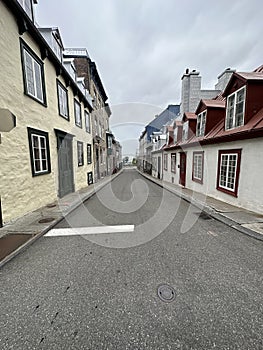 Old Quebec City with its beautiful colonial architecture paved with cobblestone streets