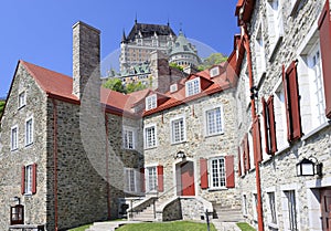 Old Quebec and Frontenac Castle viewed from lower city