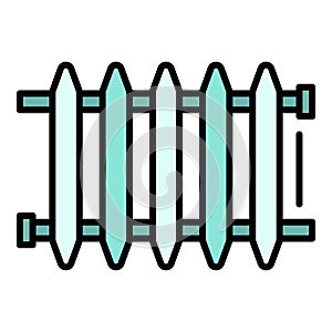 Old radiator icon color outline vector