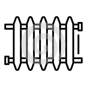 Old radiator icon, outline style