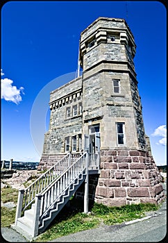 The old radio communications building tower on Signal Hill.