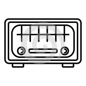 Old radio icon, outline style