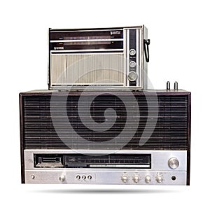 The old radio isolated