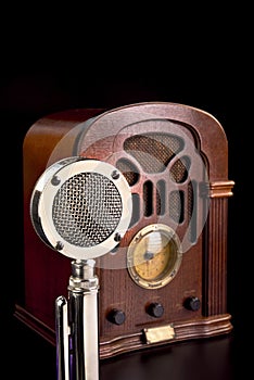 Old Radio and Microphone.