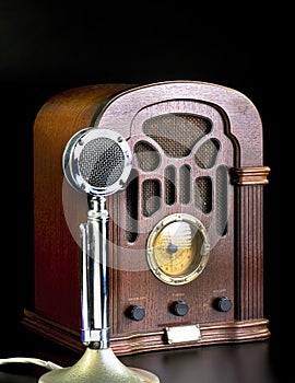 Old Radio and Microphone.