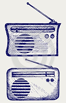 Old radio receiver photo
