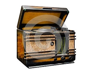 Old radio, side view
