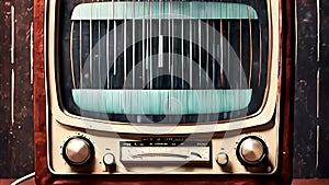 old radio on the table lofi's animation