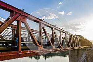 Old rail bridge over Ebro, Tortosa Spain