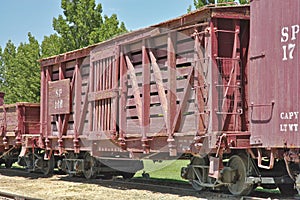 Old railroad boxcar photo