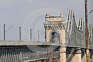 The old railroad bridge over Danube