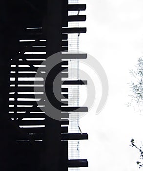 Old Railroad Bridge Silhouette, Atlanta, Georgia.