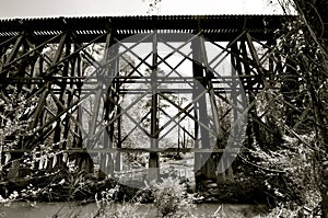 Old railroad bridges and trestles