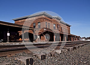 The Old Railroad Station in Two Harbors, Minnesota