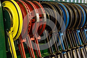 Old railroad switch levers