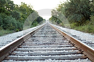 Old railroad track photo