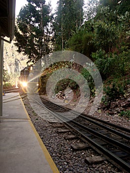 Old railroad tracks. Train to Aguas Calientes