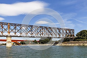 Old Railroad Truss Bridge Over Sava River - Belgrade - Serbia