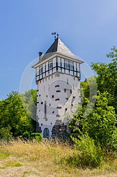 Old railroad water tower near the german city called Bad Salzschlirf photo