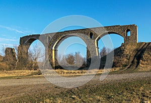 Old railway bridge near Stavropol, Russia