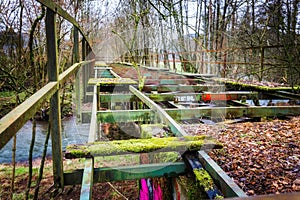 Old railway bridge of the Primstalbahn near Waldern photo