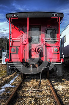 Old Railway Caboose Train Car