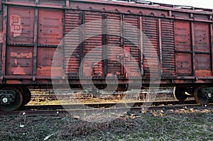 An old railway carriage of a train